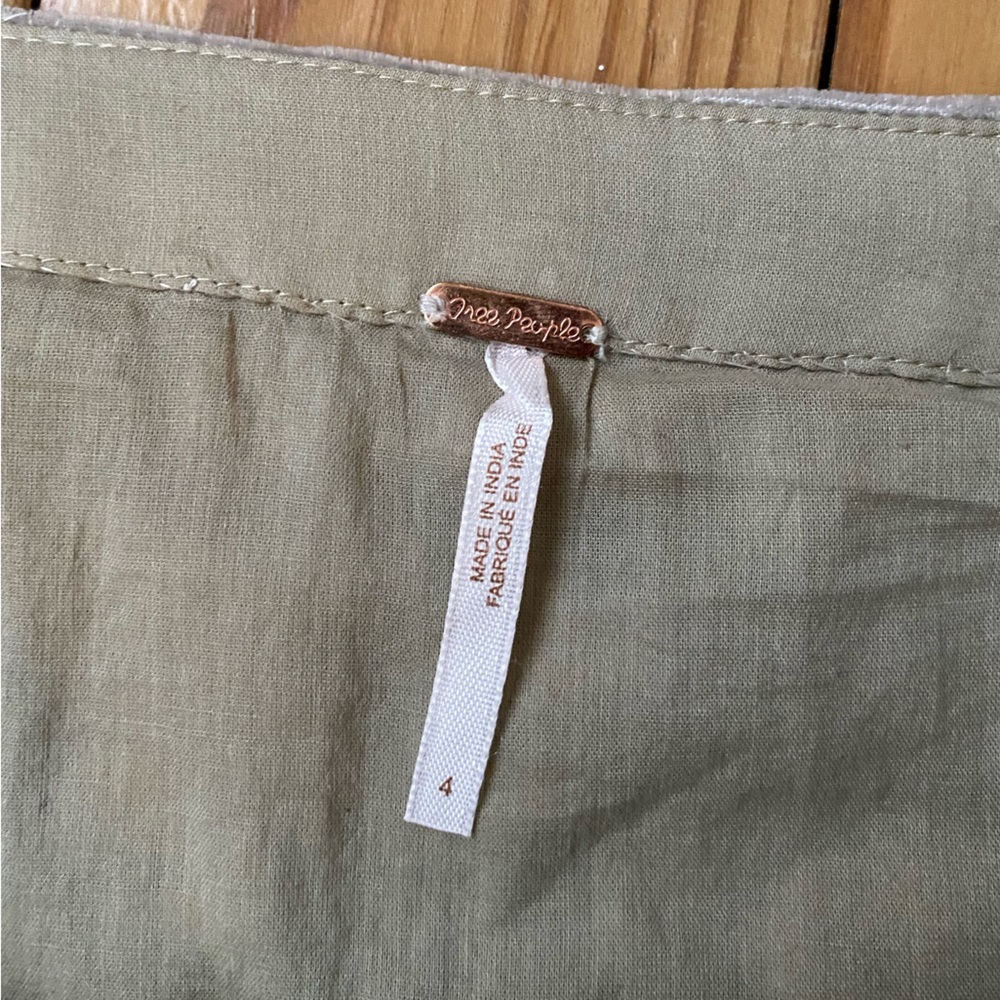 Free People Bright Lights Grey Velvet Beaded Mini Skirt - Picture 4 of 4